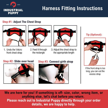 Service Dog in Training Vest Harness - Durable & Adjustable Dog Vest with Reflective Straps, Removable Patches, Handle & D-Ring, Travel and Daily Use, Small 19.5"-25", Bright Red