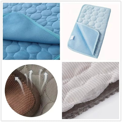 Summer Dog Cooling Mat Pet Cold Bed Extra Large for Small Big Dogs Pet Accessories Cat Durable Blanket Sofa Ice Pad Blanket