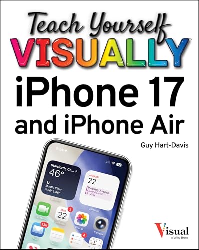 Paperback book cover: Teach Yourself Visually iPhone 17 and iPhone Air