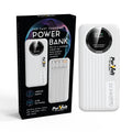 White 10000mAh fast charging power bank with front LED 100% display