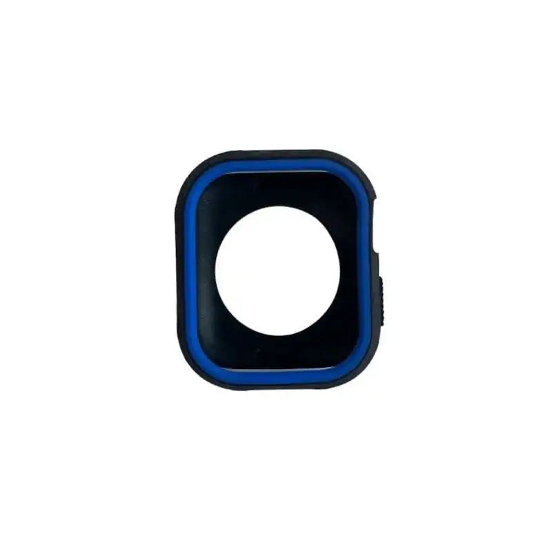 Rugged sport case cover for Apple Watch, dark blue with blue frame