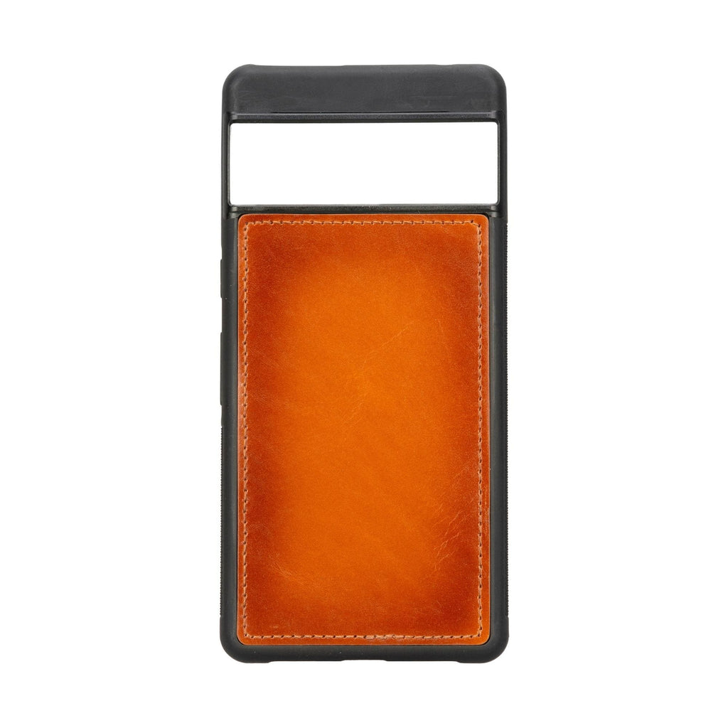 Tan leather phone wallet with open front card slot